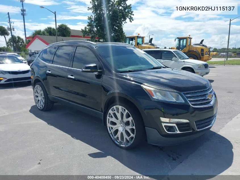 1GNKRGKD2HJ115137 2017 Chevrolet Traverse 1Lt