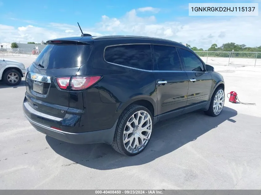 1GNKRGKD2HJ115137 2017 Chevrolet Traverse 1Lt