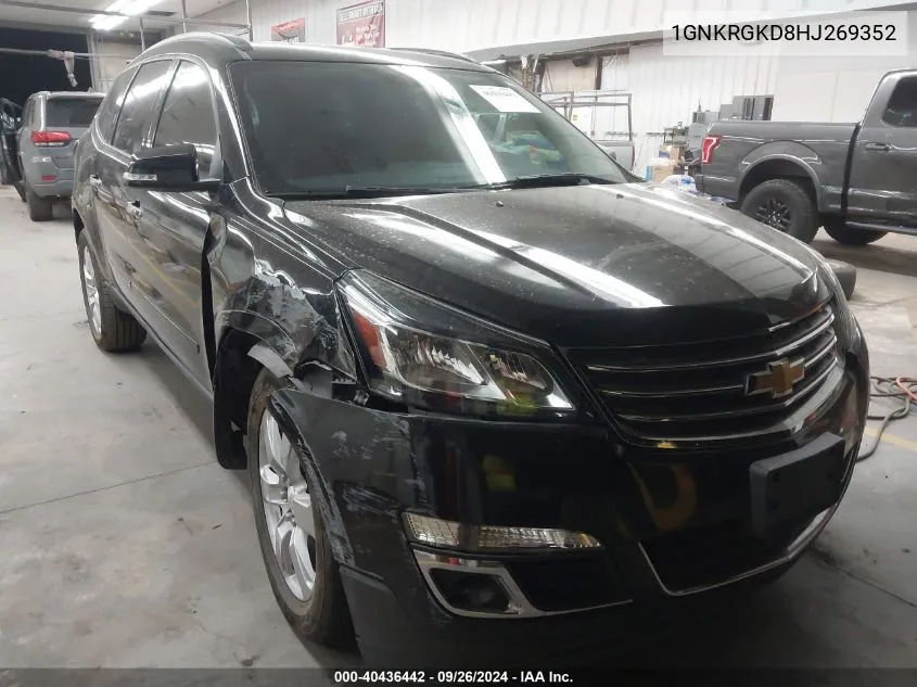 2017 Chevrolet Traverse Lt VIN: 1GNKRGKD8HJ269352 Lot: 40436442