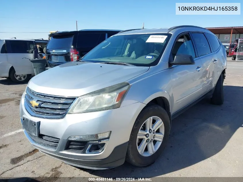 2017 Chevrolet Traverse 1Lt VIN: 1GNKRGKD4HJ165358 Lot: 40451146