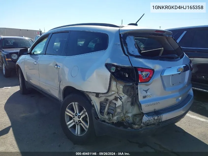 1GNKRGKD4HJ165358 2017 Chevrolet Traverse Lt