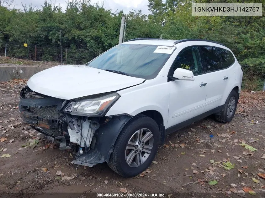 1GNKVHKD3HJ142767 2017 Chevrolet Traverse Lt