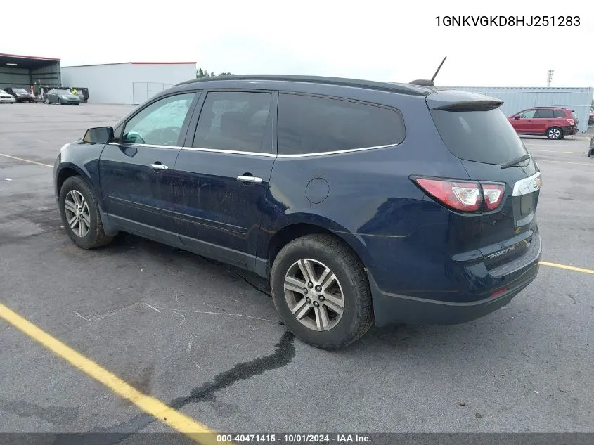 2017 Chevrolet Traverse Lt VIN: 1GNKVGKD8HJ251283 Lot: 40471415