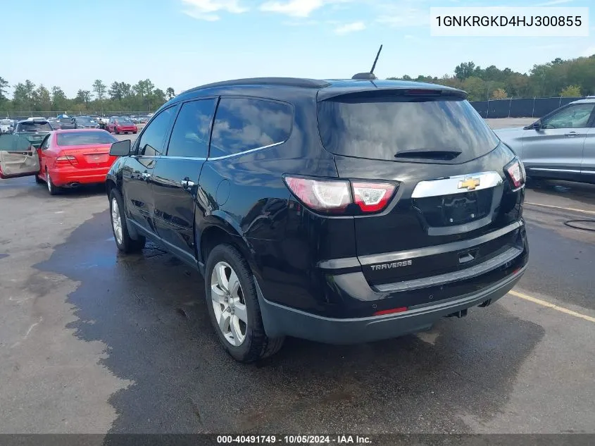 1GNKRGKD4HJ300855 2017 Chevrolet Traverse 1Lt