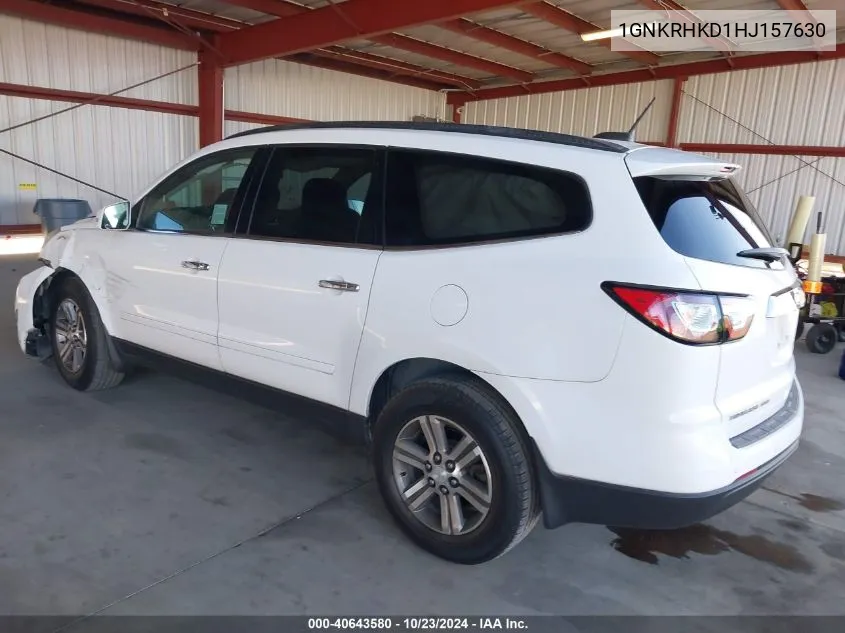 2017 Chevrolet Traverse 2Lt VIN: 1GNKRHKD1HJ157630 Lot: 40643580