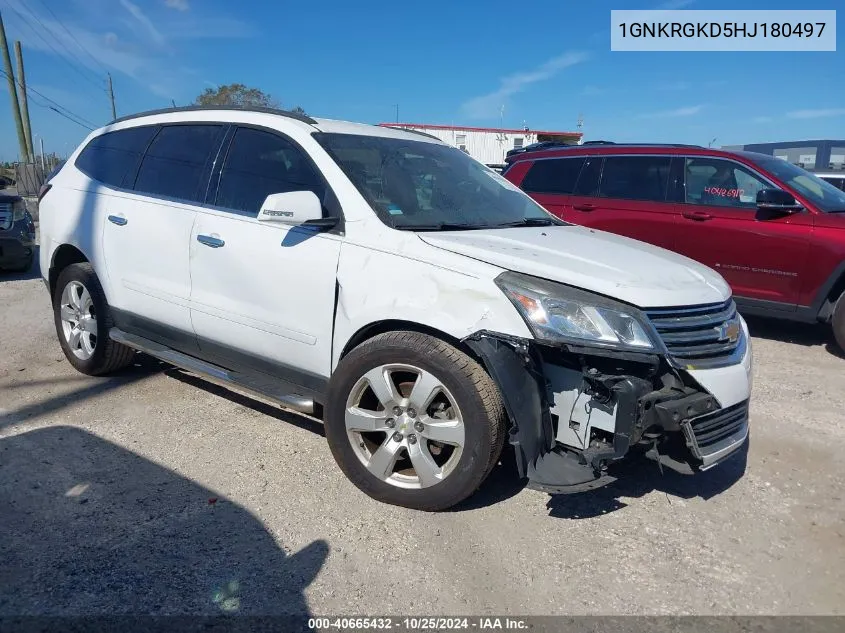 2017 Chevrolet Traverse 1Lt VIN: 1GNKRGKD5HJ180497 Lot: 40665432