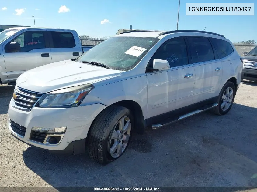 2017 Chevrolet Traverse 1Lt VIN: 1GNKRGKD5HJ180497 Lot: 40665432