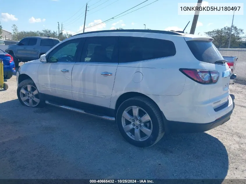 1GNKRGKD5HJ180497 2017 Chevrolet Traverse 1Lt