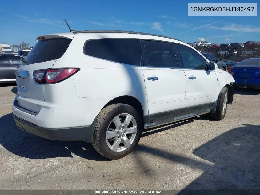 2017 Chevrolet Traverse 1Lt VIN: 1GNKRGKD5HJ180497 Lot: 40665432