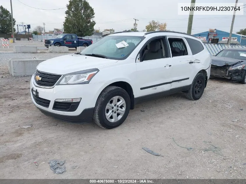 2017 Chevrolet Traverse Ls VIN: 1GNKRFKD9HJ230764 Lot: 40675080