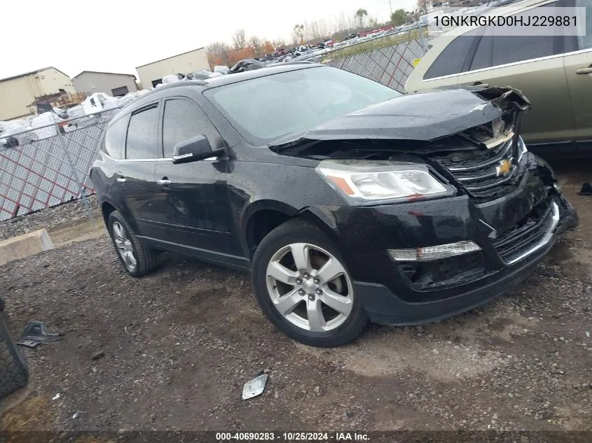 1GNKRGKD0HJ229881 2017 Chevrolet Traverse 1Lt