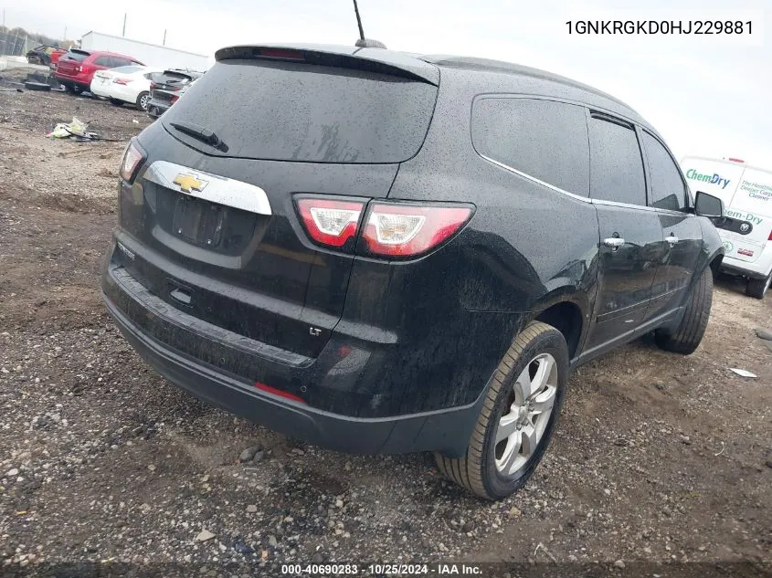 1GNKRGKD0HJ229881 2017 Chevrolet Traverse 1Lt