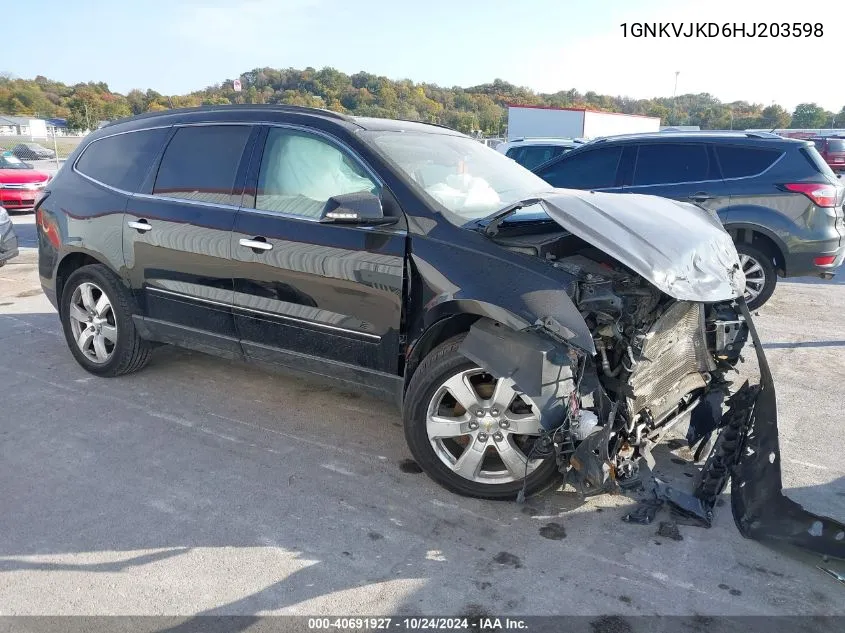 2017 Chevrolet Traverse Premier VIN: 1GNKVJKD6HJ203598 Lot: 40691927