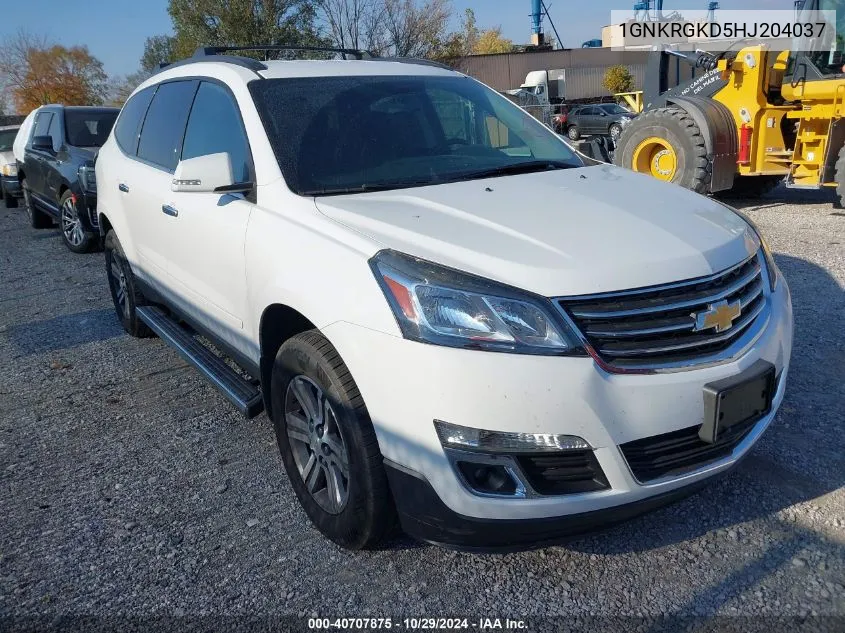 2017 Chevrolet Traverse 1Lt VIN: 1GNKRGKD5HJ204037 Lot: 40707875