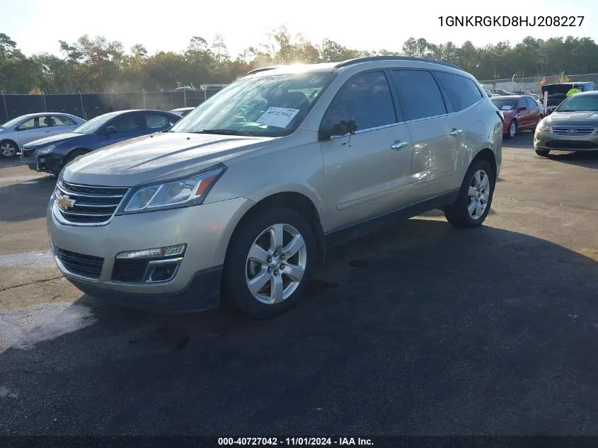 2017 Chevrolet Traverse 1Lt VIN: 1GNKRGKD8HJ208227 Lot: 40727042