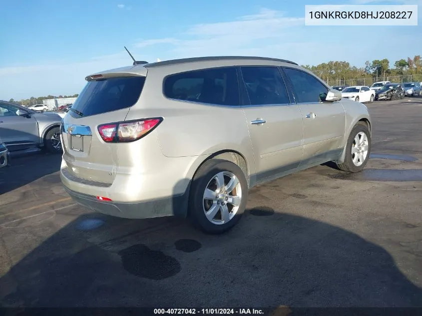 2017 Chevrolet Traverse 1Lt VIN: 1GNKRGKD8HJ208227 Lot: 40727042