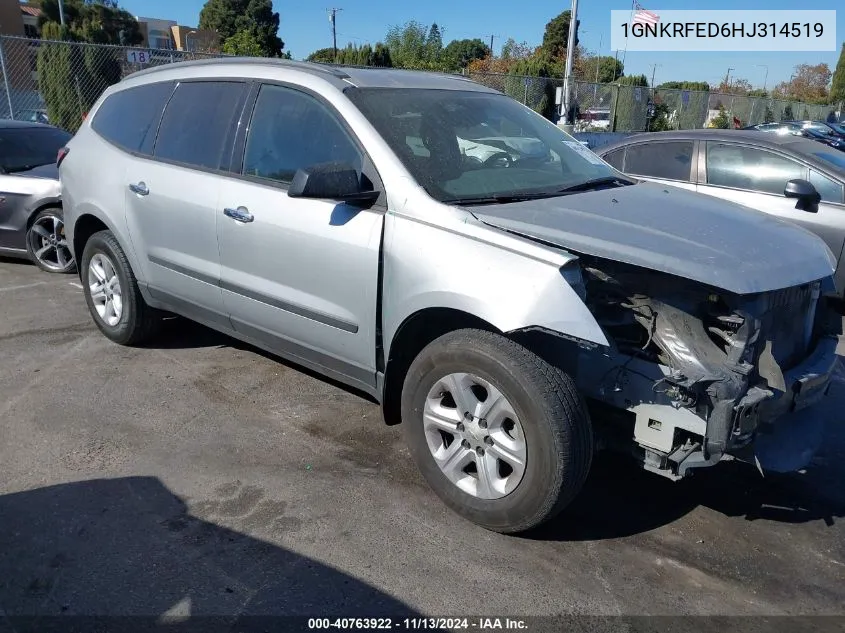 1GNKRFED6HJ314519 2017 Chevrolet Traverse Ls