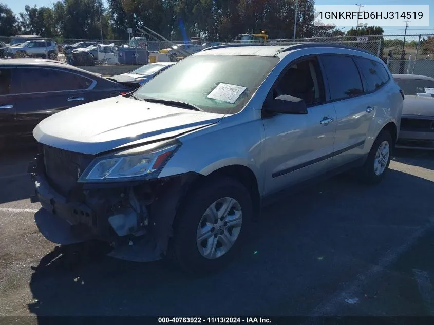 1GNKRFED6HJ314519 2017 Chevrolet Traverse Ls