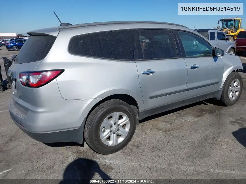 1GNKRFED6HJ314519 2017 Chevrolet Traverse Ls