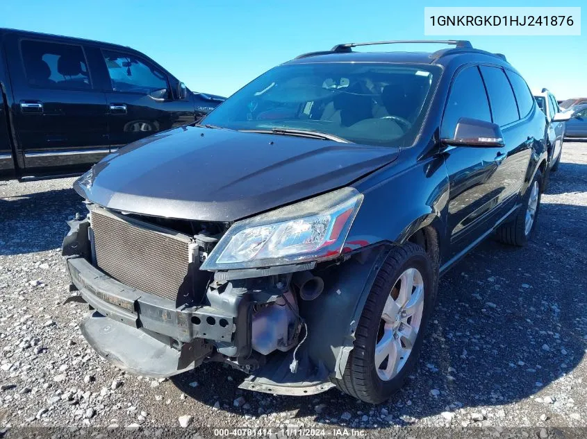 2017 Chevrolet Traverse 1Lt VIN: 1GNKRGKD1HJ241876 Lot: 40781414