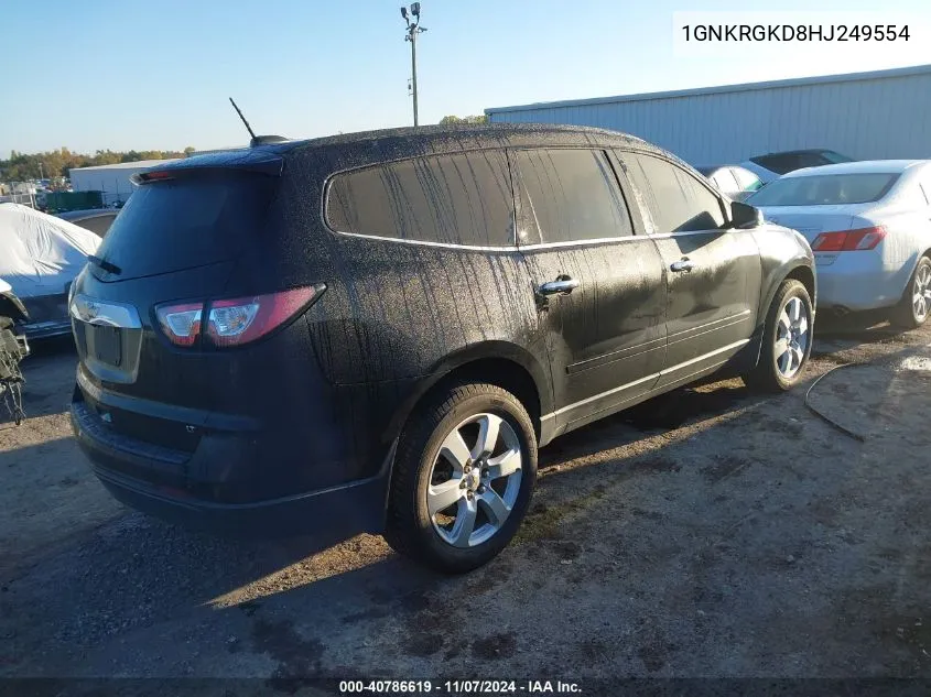 2017 Chevrolet Traverse 1Lt VIN: 1GNKRGKD8HJ249554 Lot: 40786619