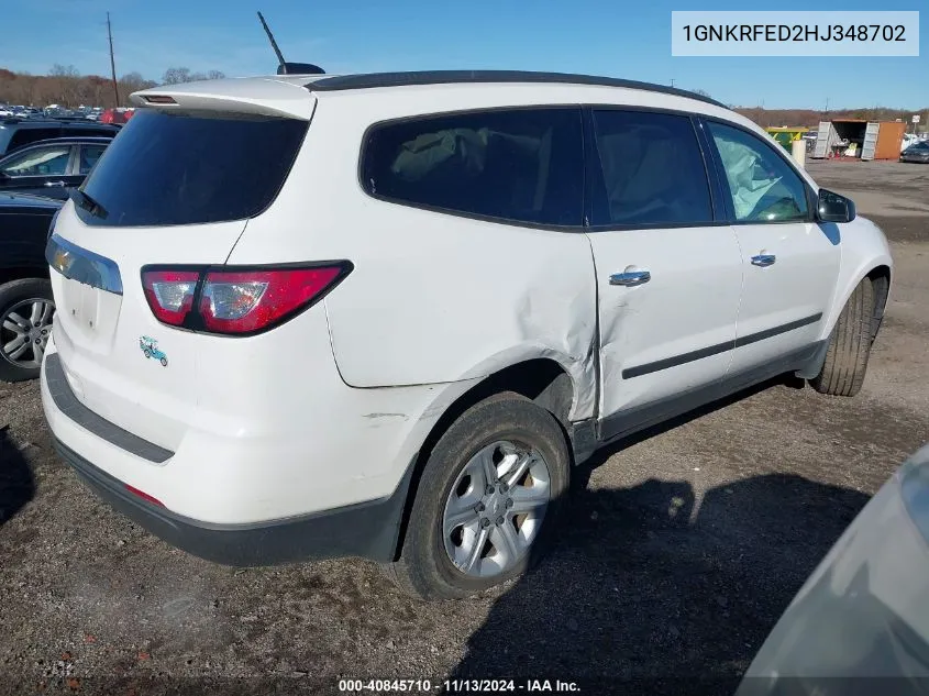 1GNKRFED2HJ348702 2017 Chevrolet Traverse Ls