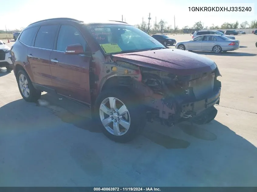 2017 Chevrolet Traverse 1Lt VIN: 1GNKRGKDXHJ335240 Lot: 40863972