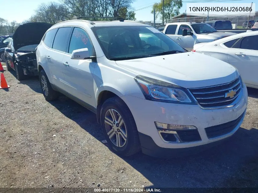 2017 Chevrolet Traverse 2Lt VIN: 1GNKRHKD6HJ260686 Lot: 40877120