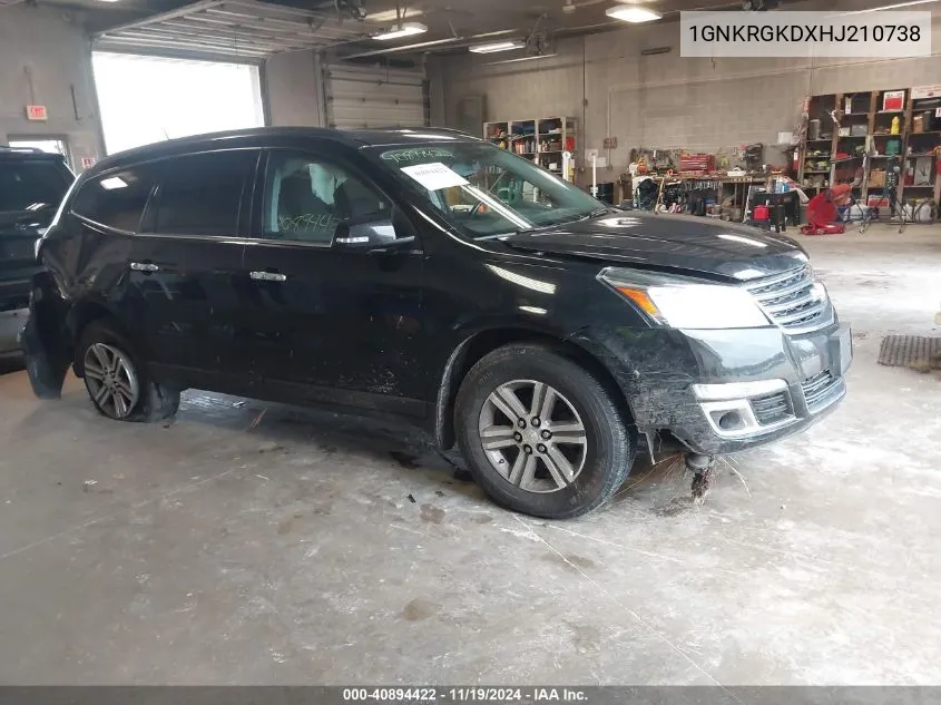 2017 Chevrolet Traverse 1Lt VIN: 1GNKRGKDXHJ210738 Lot: 40894422