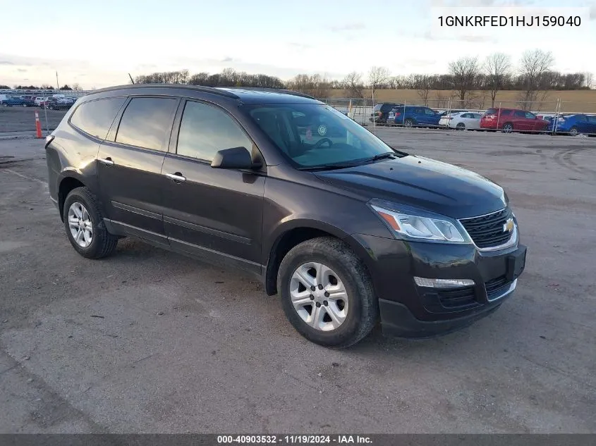 2017 Chevrolet Traverse Ls VIN: 1GNKRFED1HJ159040 Lot: 40903532