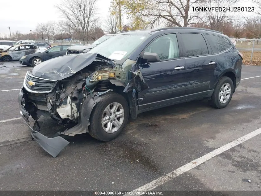 2017 Chevrolet Traverse Ls VIN: 1GNKVFED2HJ280123 Lot: 40906760