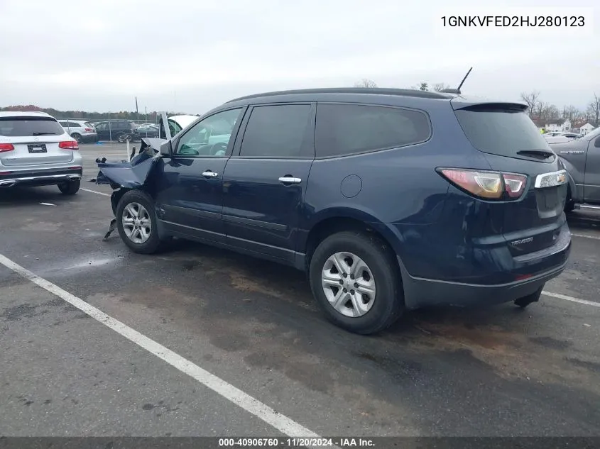 2017 Chevrolet Traverse Ls VIN: 1GNKVFED2HJ280123 Lot: 40906760