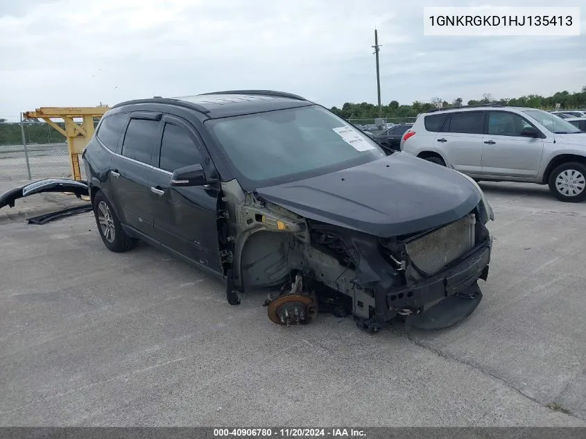 2017 Chevrolet Traverse 1Lt VIN: 1GNKRGKD1HJ135413 Lot: 40906780