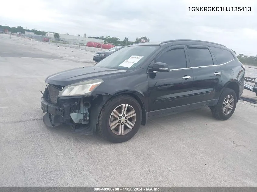 2017 Chevrolet Traverse 1Lt VIN: 1GNKRGKD1HJ135413 Lot: 40906780