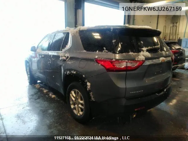 2018 Chevrolet Traverse VIN: 1GNERFKW6JJ267159 Lot: 11927168