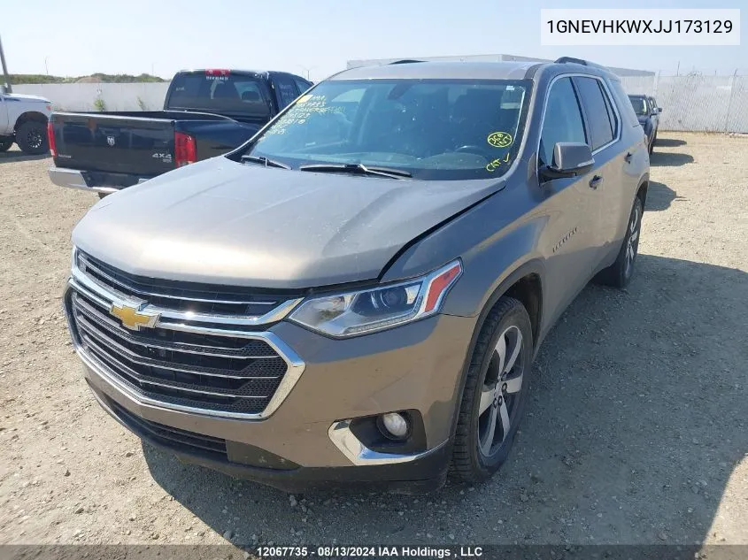 2018 Chevrolet Traverse VIN: 1GNEVHKWXJJ173129 Lot: 12067735