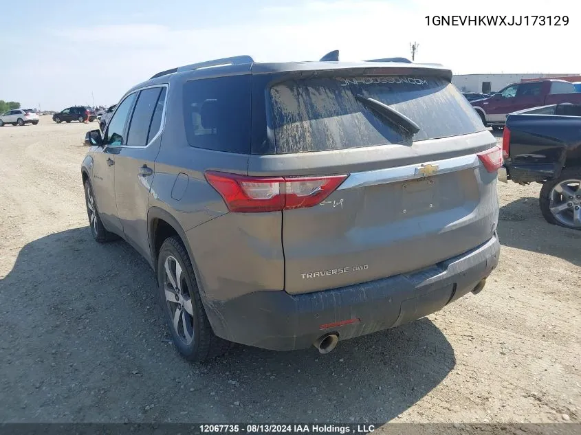 2018 Chevrolet Traverse VIN: 1GNEVHKWXJJ173129 Lot: 12067735