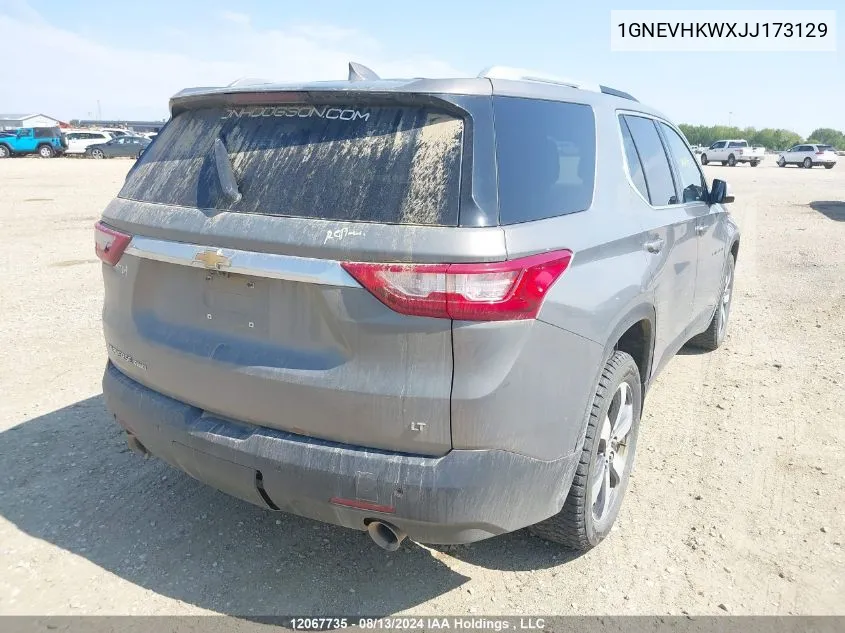 2018 Chevrolet Traverse VIN: 1GNEVHKWXJJ173129 Lot: 12067735