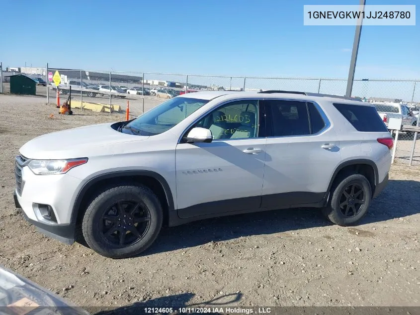 2018 Chevrolet Traverse VIN: 1GNEVGKW1JJ248780 Lot: 12124605