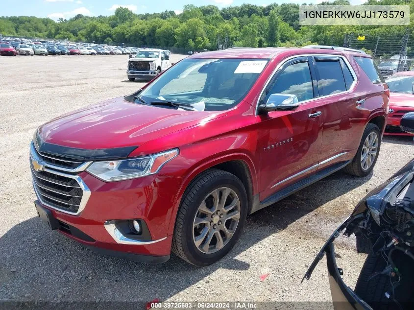 2018 Chevrolet Traverse Premier VIN: 1GNERKKW6JJ173579 Lot: 39725683