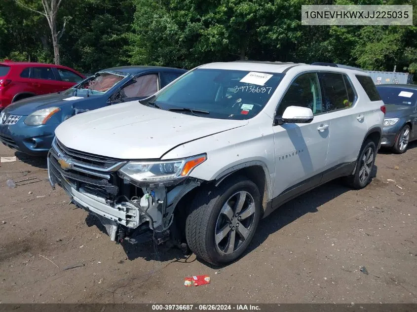 1GNEVHKWXJJ225035 2018 Chevrolet Traverse 3Lt