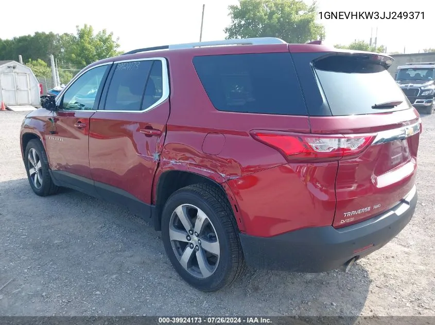 1GNEVHKW3JJ249371 2018 Chevrolet Traverse 3Lt