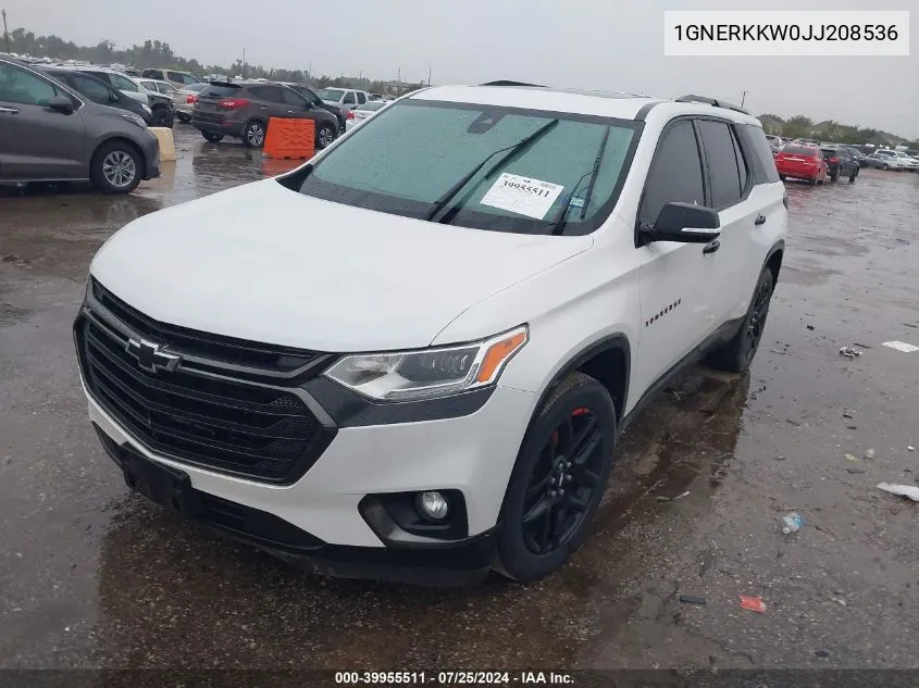 2018 Chevrolet Traverse Premier VIN: 1GNERKKW0JJ208536 Lot: 39955511