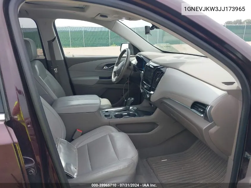 1GNEVJKW3JJ173965 2018 Chevrolet Traverse Premier