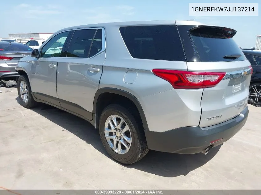 1GNERFKW7JJ137214 2018 Chevrolet Traverse Ls