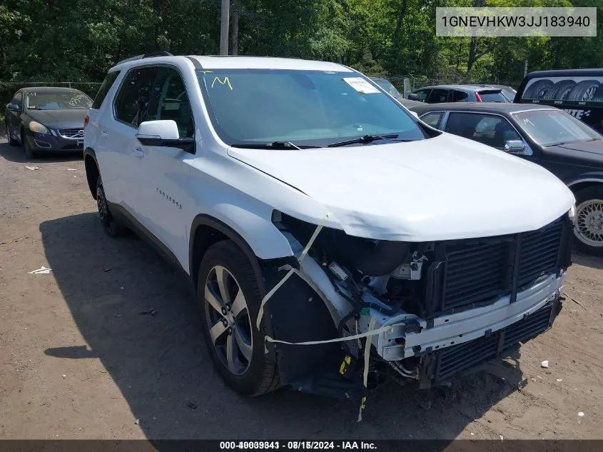 1GNEVHKW3JJ183940 2018 Chevrolet Traverse 3Lt