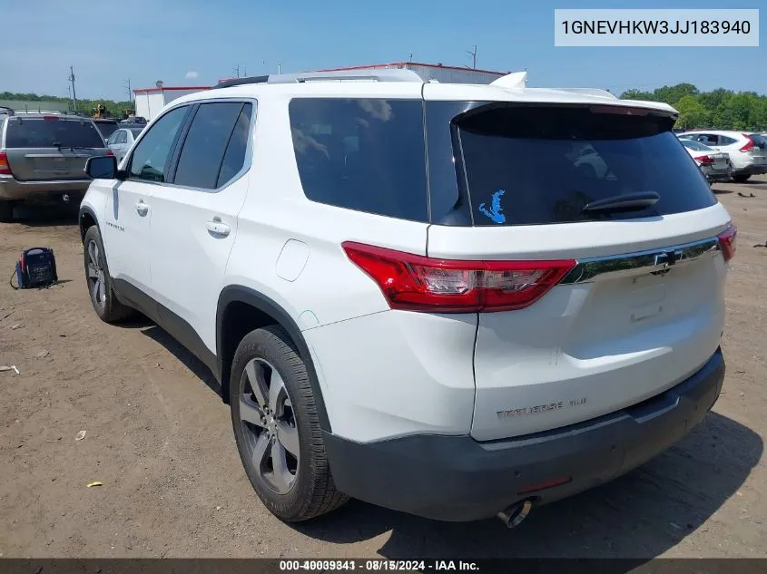 1GNEVHKW3JJ183940 2018 Chevrolet Traverse 3Lt