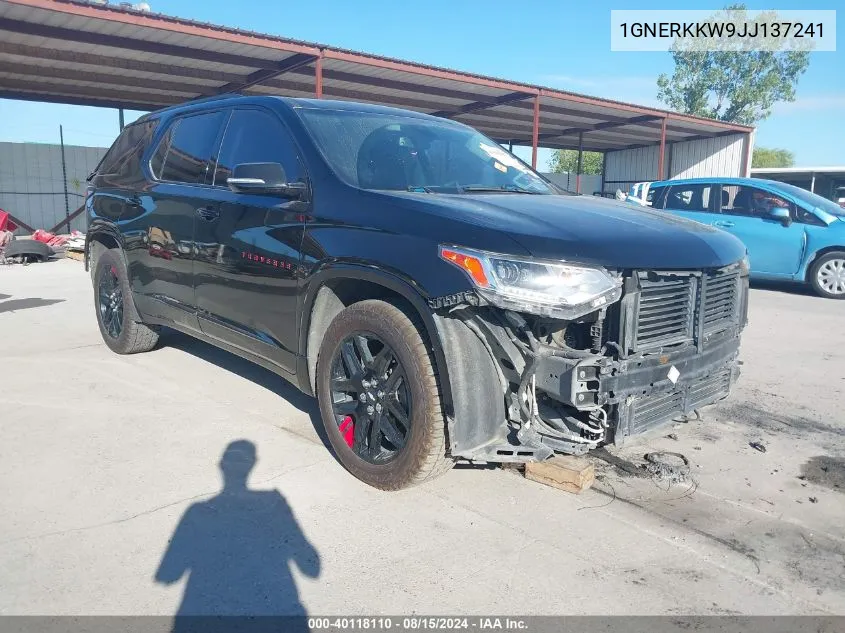 2018 Chevrolet Traverse Premier VIN: 1GNERKKW9JJ137241 Lot: 40118110