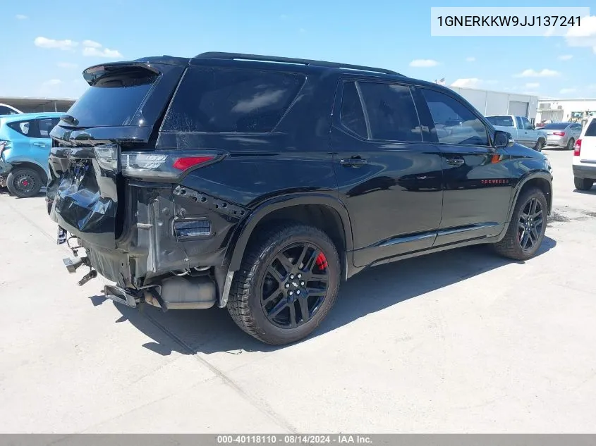 1GNERKKW9JJ137241 2018 Chevrolet Traverse Premier