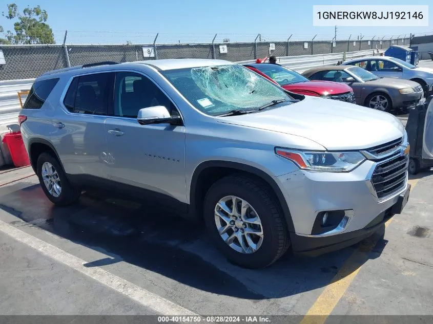 2018 Chevrolet Traverse 1Lt VIN: 1GNERGKW8JJ192146 Lot: 40154750